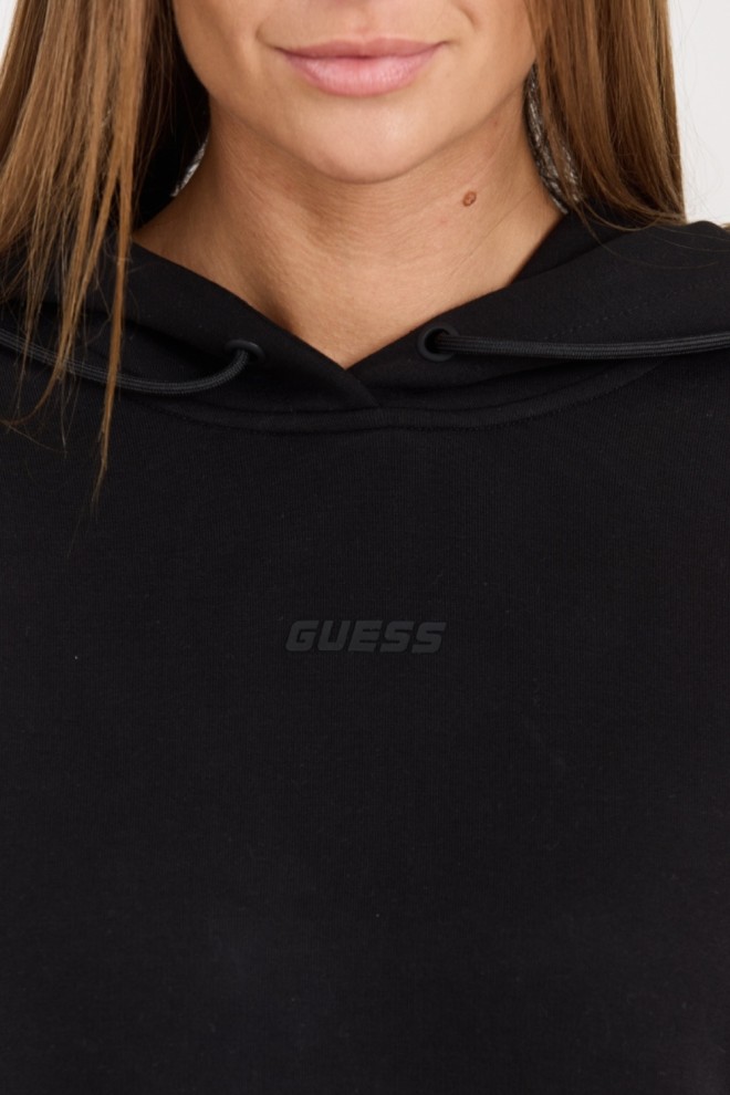 GUESS Tricou cu glugă Carla, negru, pentru femei