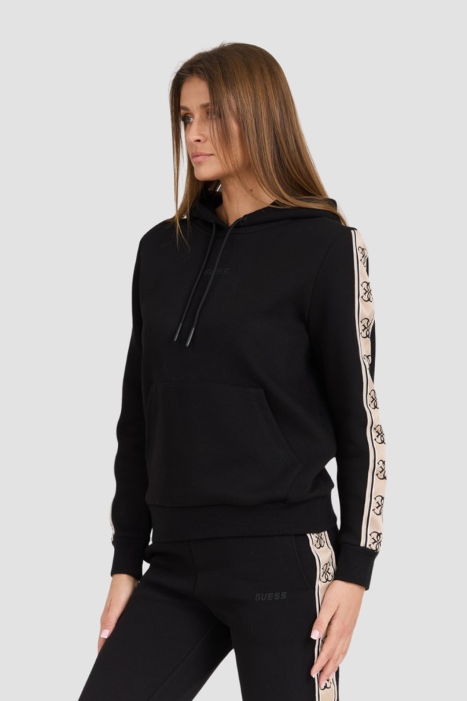 GUESS Black Women's Carla Hooded Sweatshirt