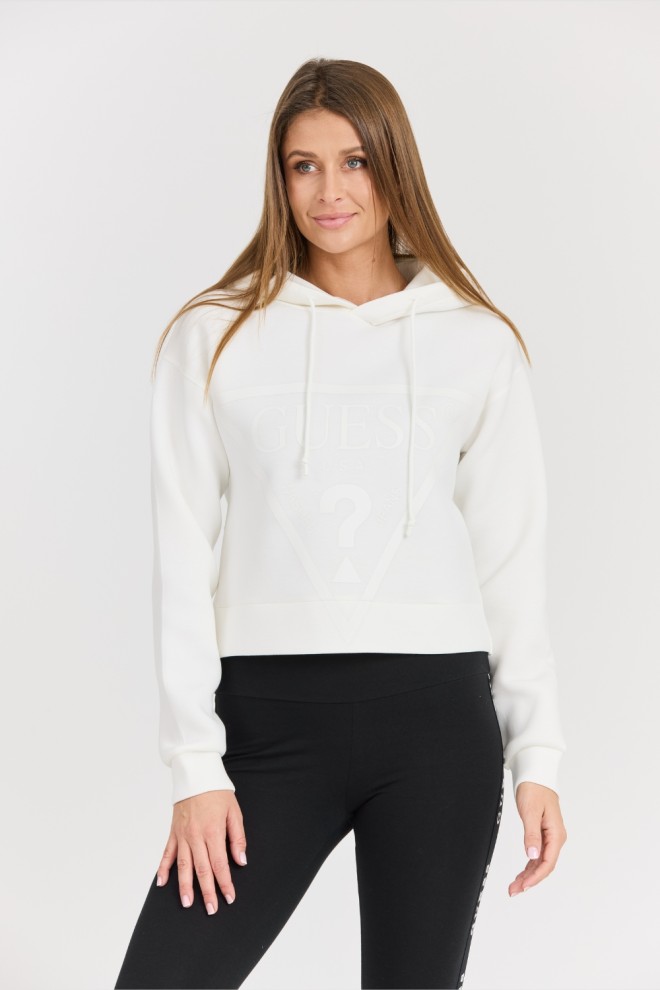 GUESS White women's New Alisa sweatshirt with large logo