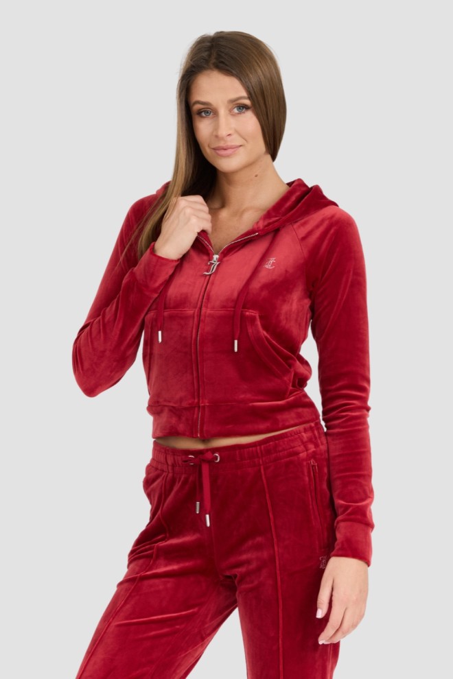 JUICY COUTURE Damska czerwona bluza Madison Hoodie