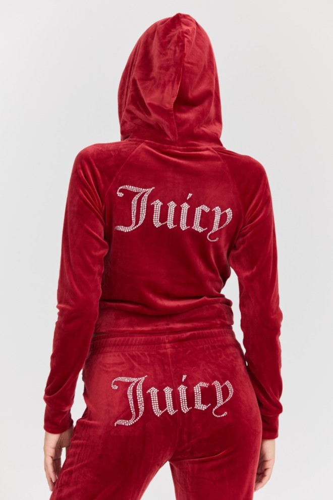 JUICY COUTURE Damska czerwona bluza Madison Hoodie