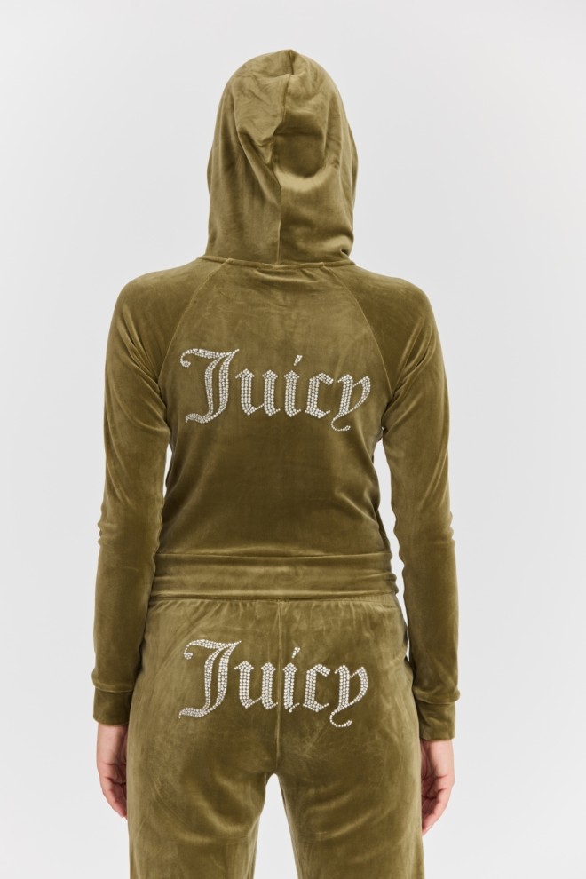 JUICY COUTURE Damska zielona bluza Madison Hoodie