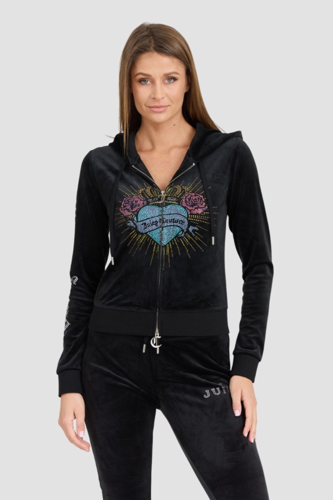 JUICY COUTURE Black Women's Sacred Heart Robertson Hoodie