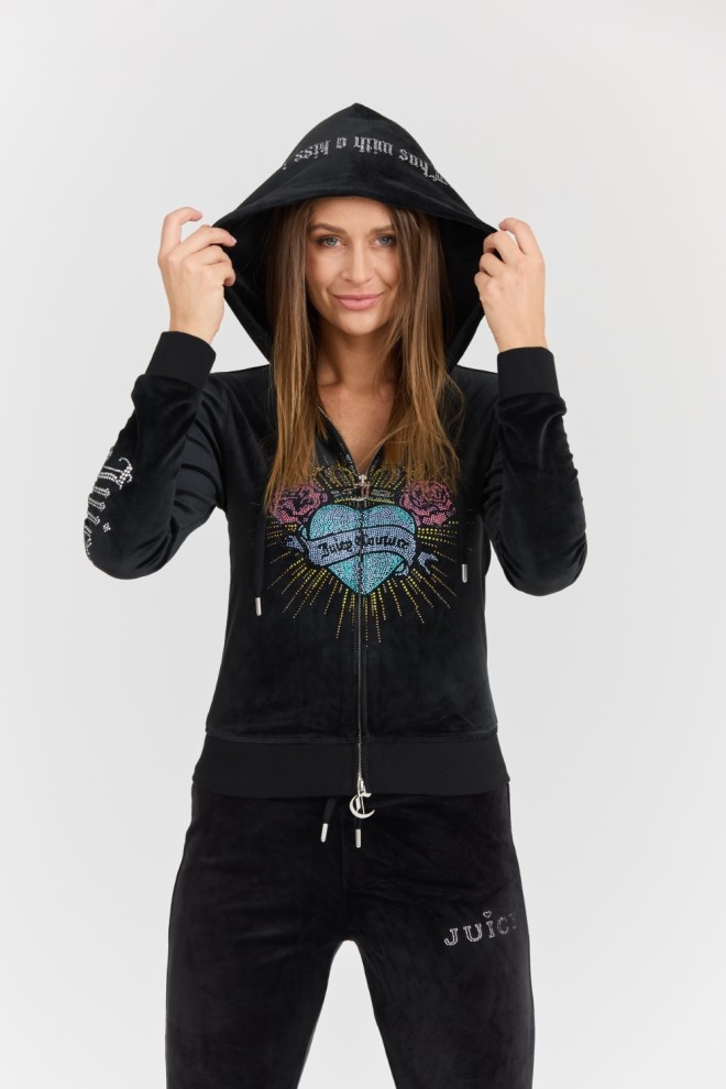 JUICY COUTURE Black Women's Sacred Heart Robertson Hoodie