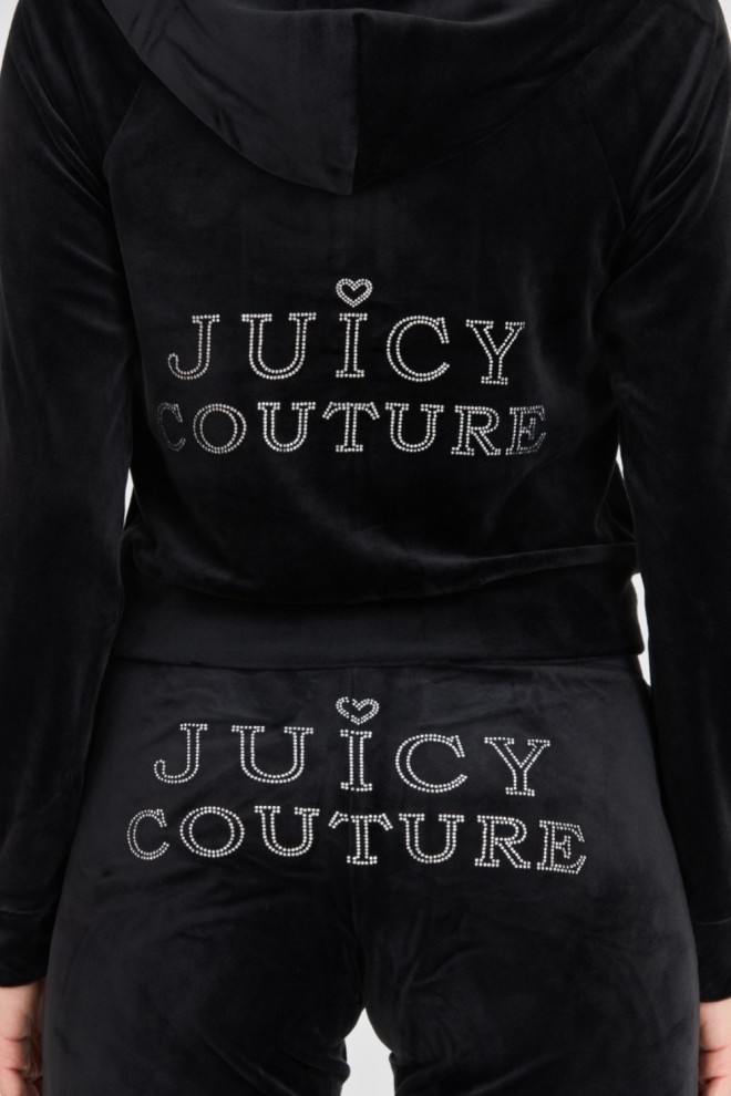 JUICY COUTURE Damska czarna bluza Regal Madison Hoodie