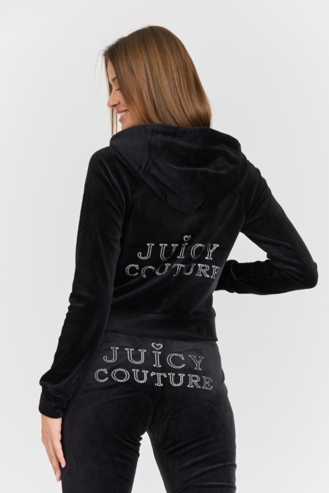 JUICY COUTURE Damska czarna bluza Regal Madison Hoodie