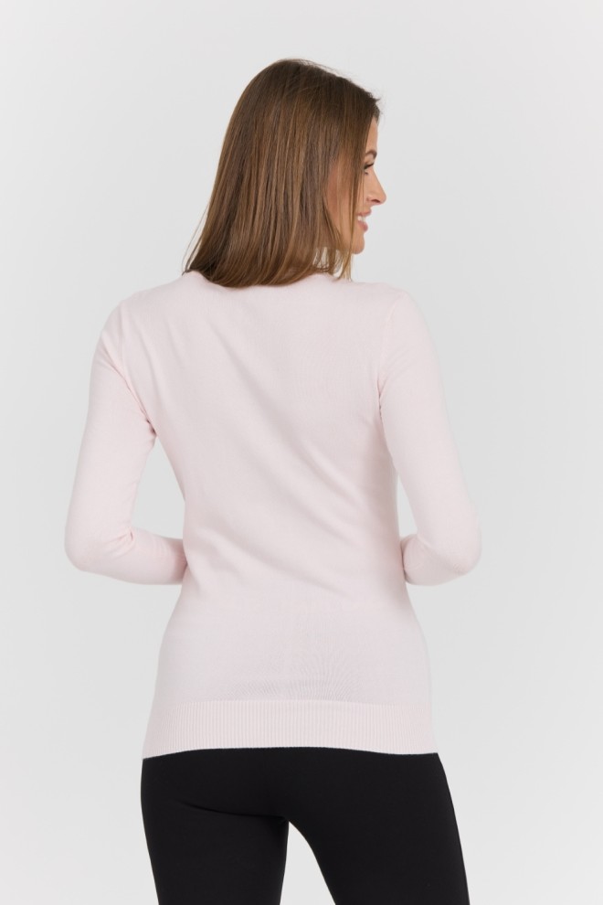 Pulover cu logo cu triunghi Rylie pentru femei GUESS Pink