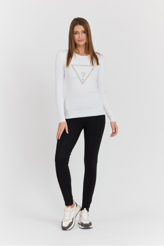 GUESS Pulover alb pentru...