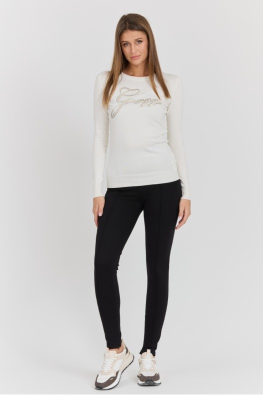 GUESS Pulover alb pentru...