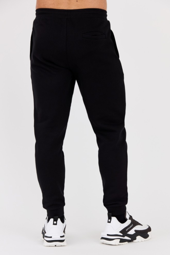 LA MARTINA Black men's sweatpants with large logo