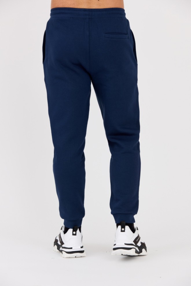 LA MARTINA Navy blue men's sweatpants with large logo