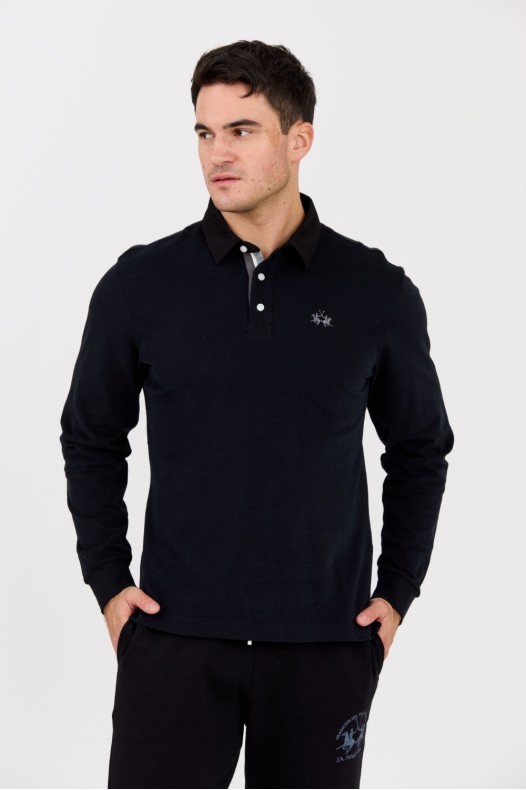 LA MARTINA Black men's polo...