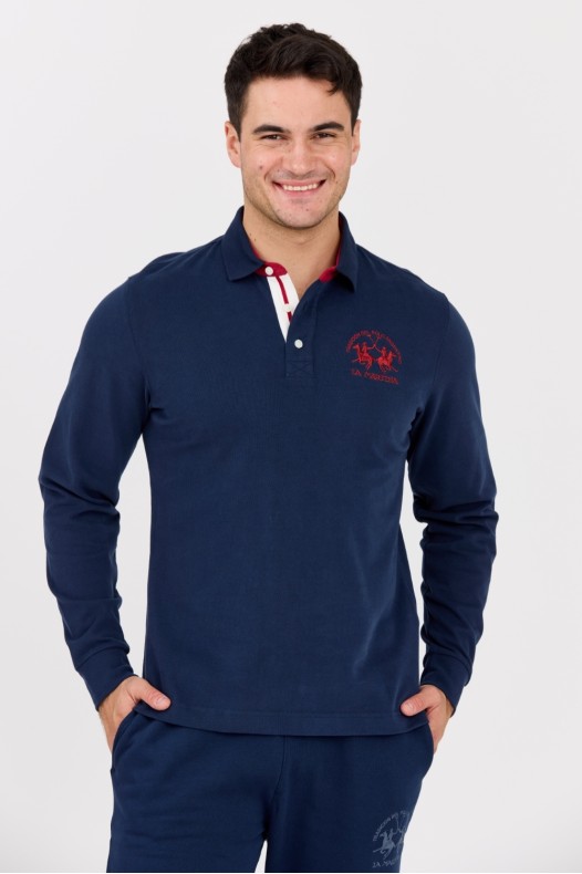 LA MARTINA Navy blue men's...