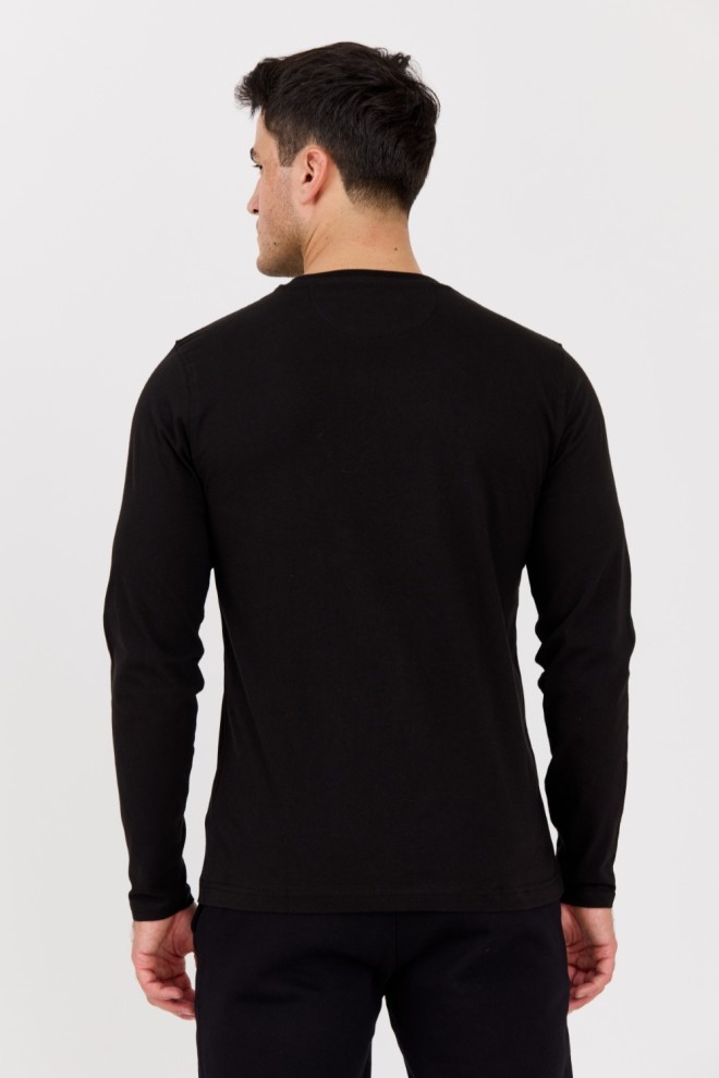 LA MARTINA Black men's longsleeve JERSEY