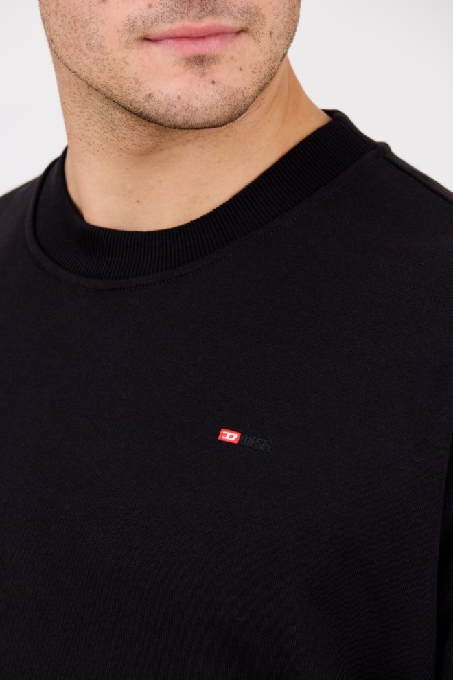 DIESEL Tricou negru pentru bărbați S-ROB-MICRODIV