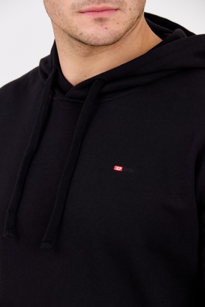 DIESEL Hanorac negru pentru bărbați S-ROB-HOOD-MICRODIV