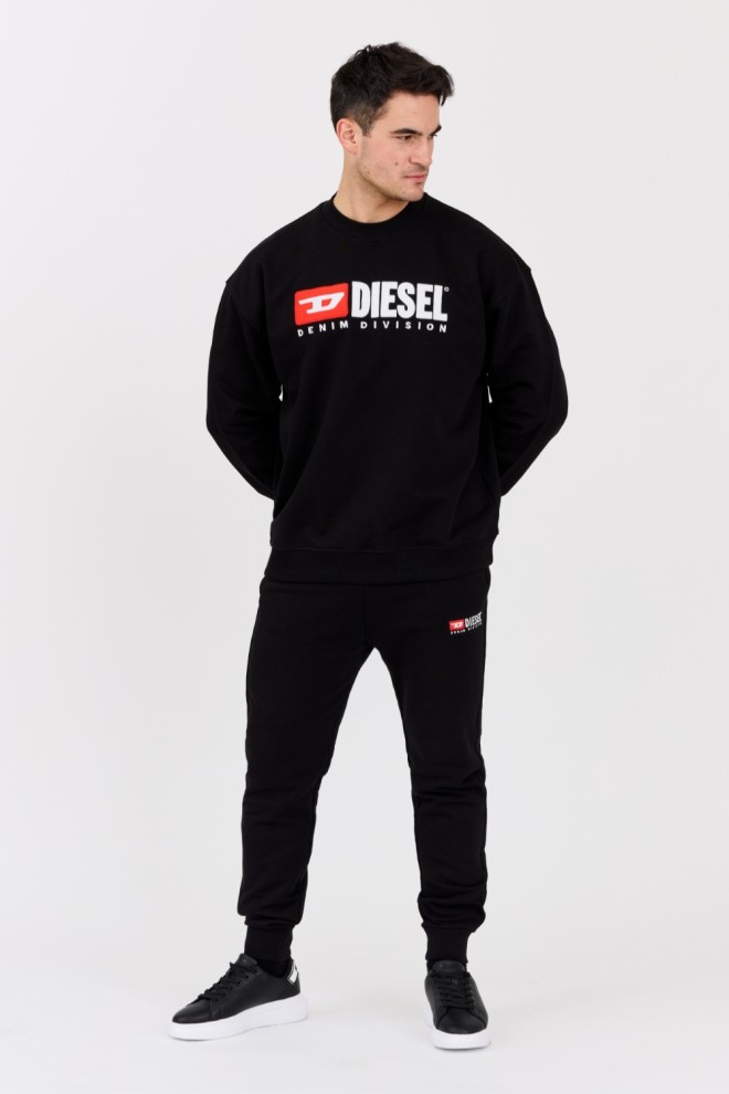 DIESEL Black men's S-BOXT-DIV sweatshirt with large logo