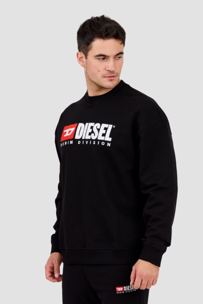 DIESEL Black men's S-BOXT-DIV sweatshirt with large logo