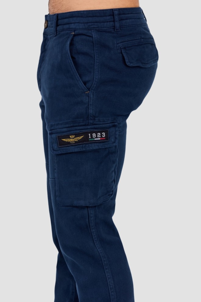 AERONAUTICA MILITARE Navy blue men's combat pants