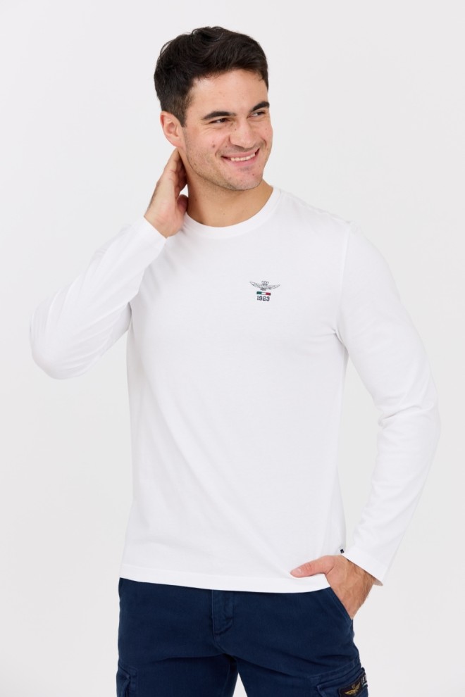 AERONAUTICA MILITARE White men's longsleeve with logo