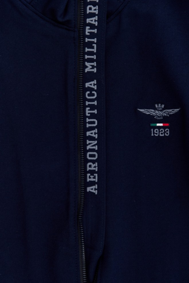 AERONAUTICA MILITARE Men's navy blue unbuttoned sweatshirt