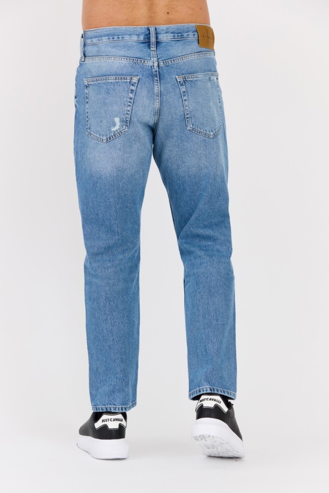 CALVIN KLEIN Błekitne męskie jeansy Dad Jean