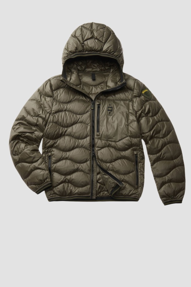 BLAUER Green Men's Wave Short Jackets.