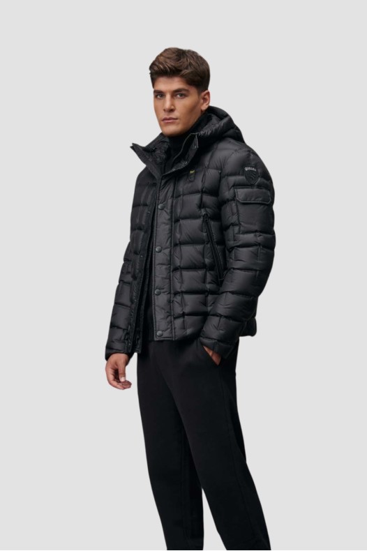 BLAUER Black Quilted Men's...