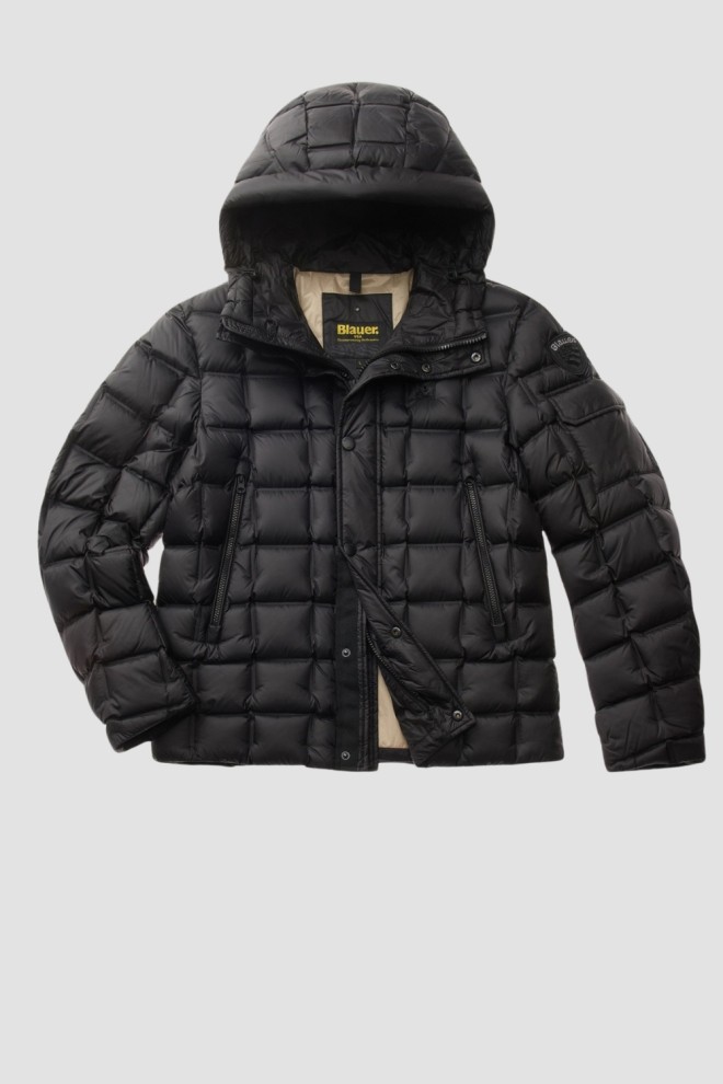 BLAUER Black Quilted Men's Caspar Short Jackets