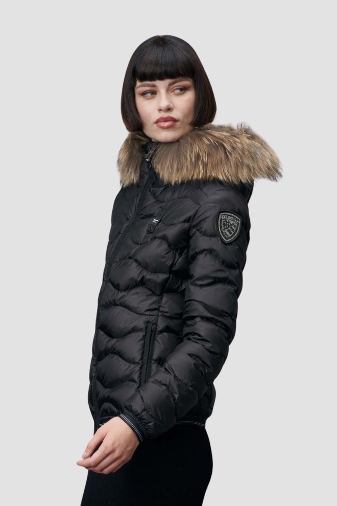 BLAUER Black Quilted Women's Aldie Short Jackets