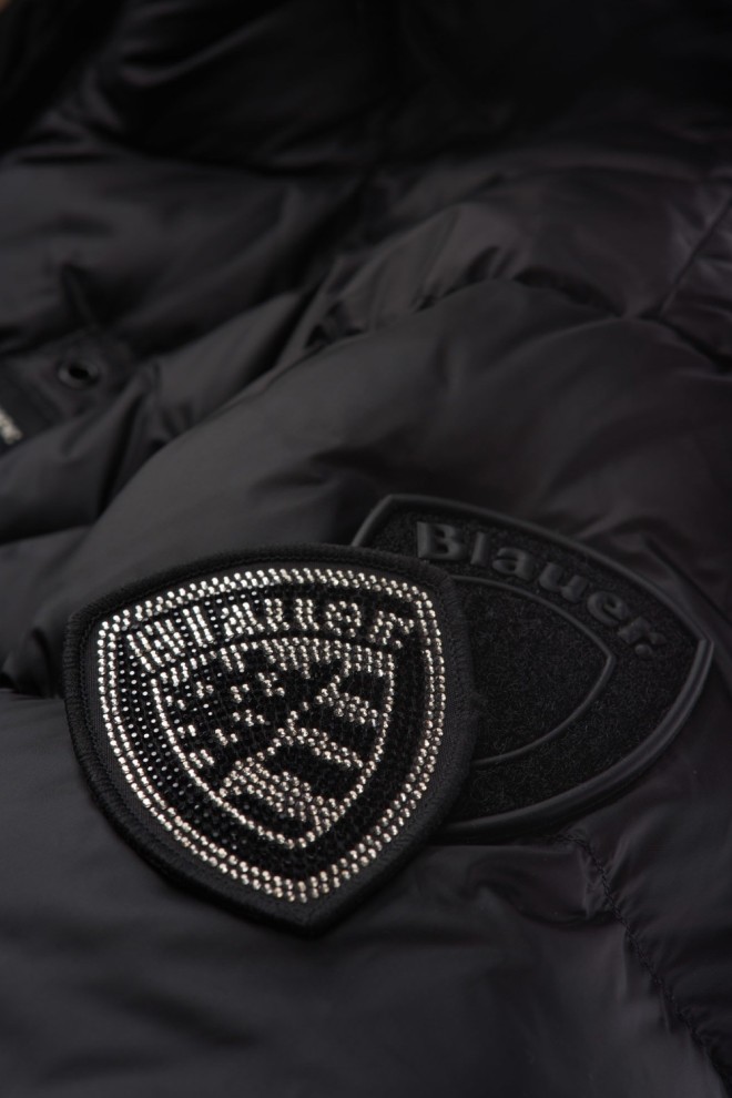 BLAUER Haina de ploaie Lena neagră pentru femei Jachete lungi