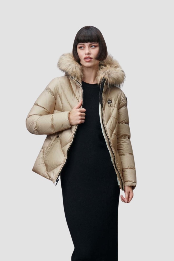 Jachete scurte pentru femei BLAUER Alicia Beige