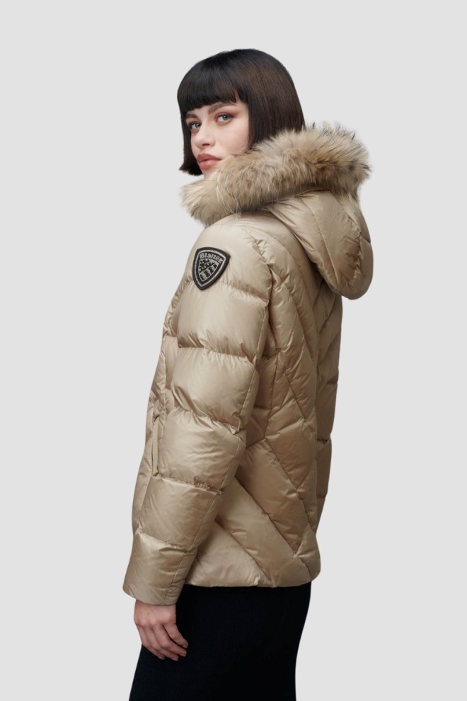 Jachete scurte pentru femei BLAUER Alicia Beige