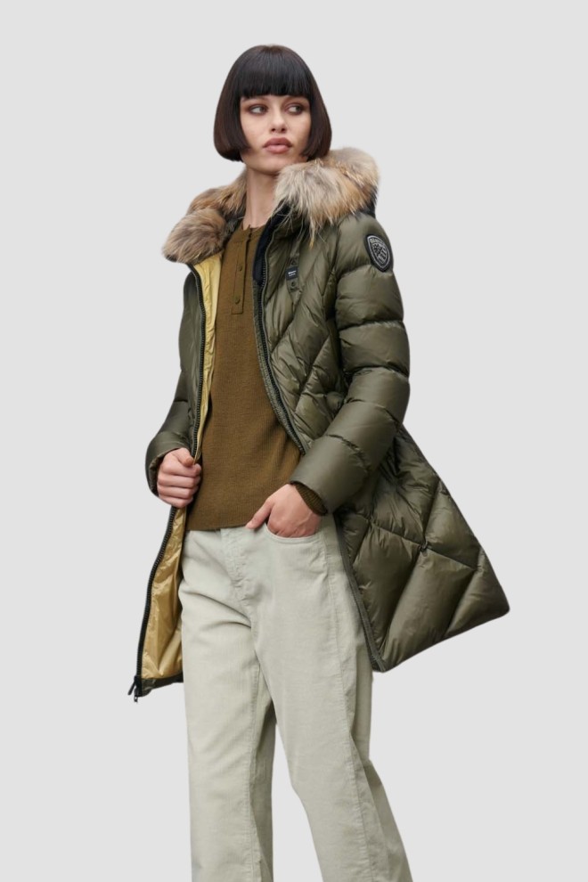 BLAUER Green Haina de ploaie Althea pentru femei Jachete lungi