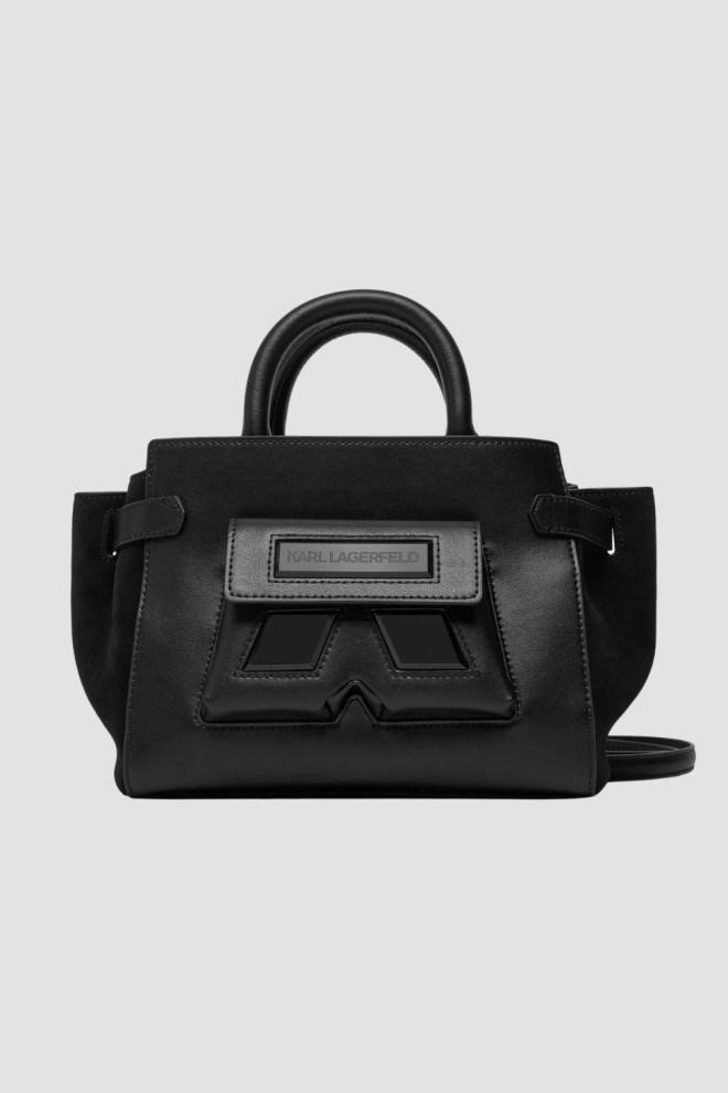 KARL LAGERFELD Black Women's Ikon/k Sm Tote Handbag