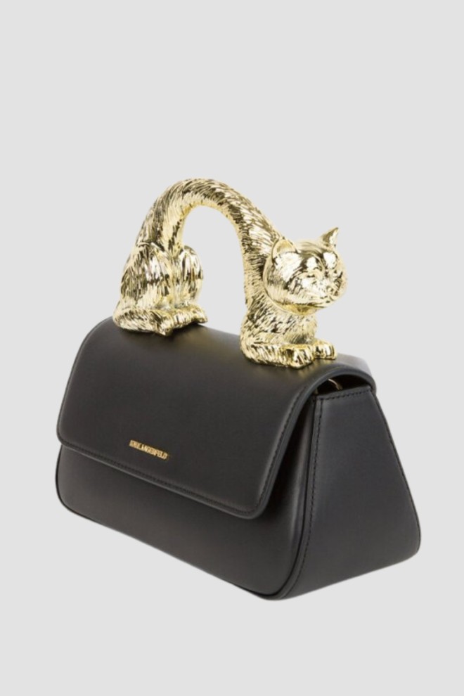 KARL LAGERFELD Black Women's Choup Top Handle Cat Handbag