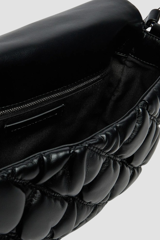 KARL LAGERFELD Geantă neagră matlasată Kuilt Flap Shb pentru femei