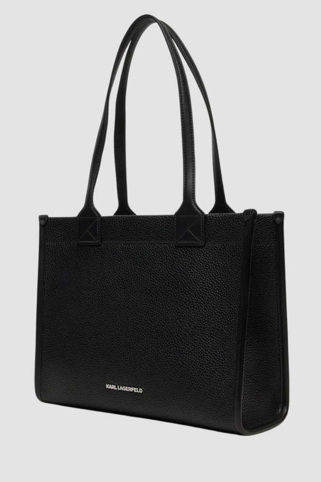 KARL LAGERFELD Чорна жіноча сумка Md Tote Grained