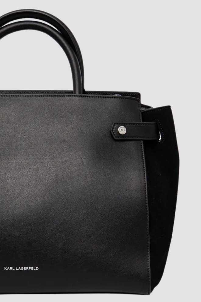 KARL LAGERFELD Czarna damska torebka Ikon/k Md Tote