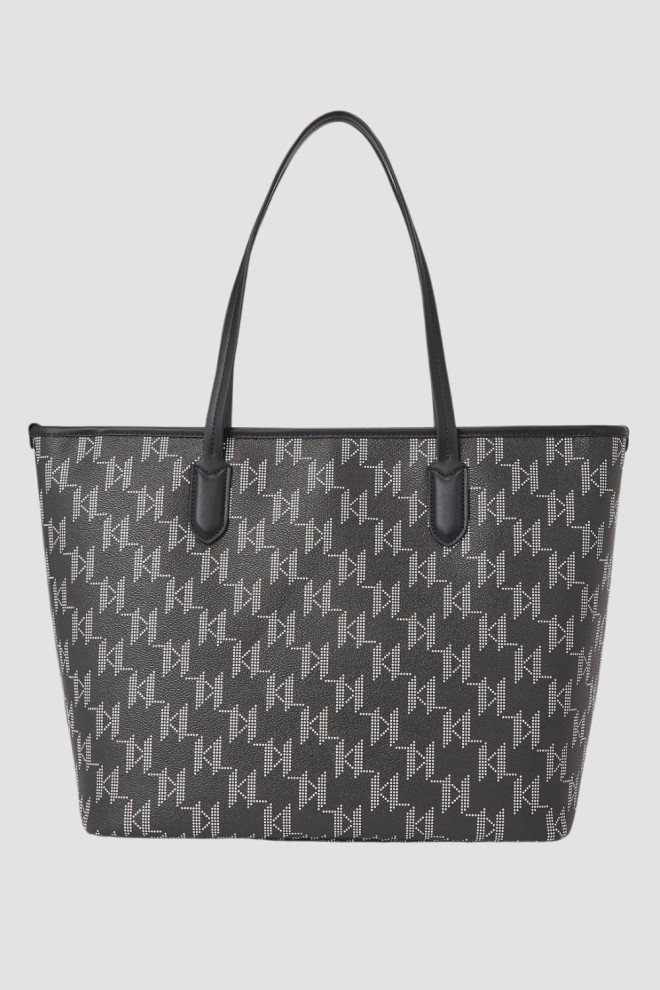 KARL LAGERFELD Czarna shopperka Mono Cc Lg Tote