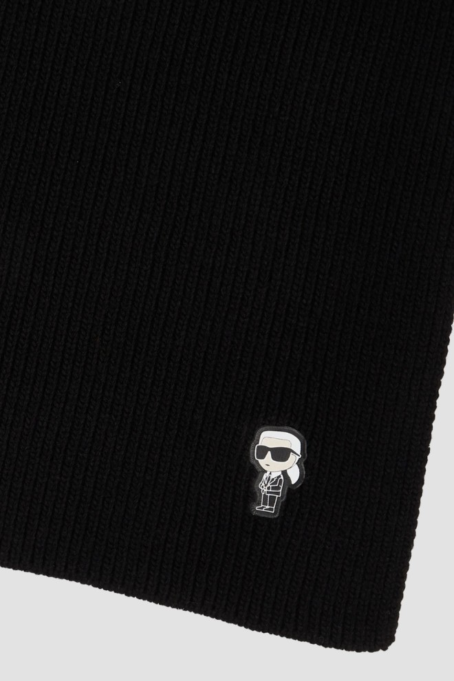 KARL LAGERFELD Eșarfă tricotată neagră pentru femei