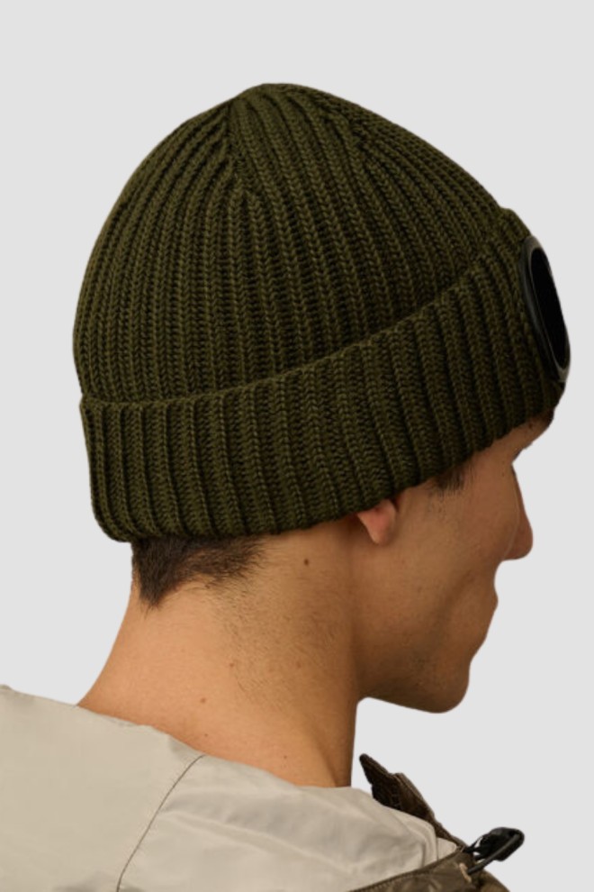 C.P. COMPANY Zielona czapka Knit Cap