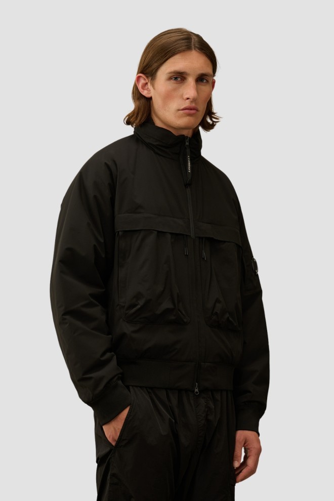 C.P. COMPANY Jachetă scurtă bomber neagră pentru bărbați