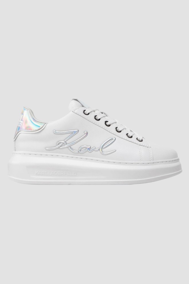 KARL LAGERFELD White women's sneakers KAPRI Signia Lace Lthr