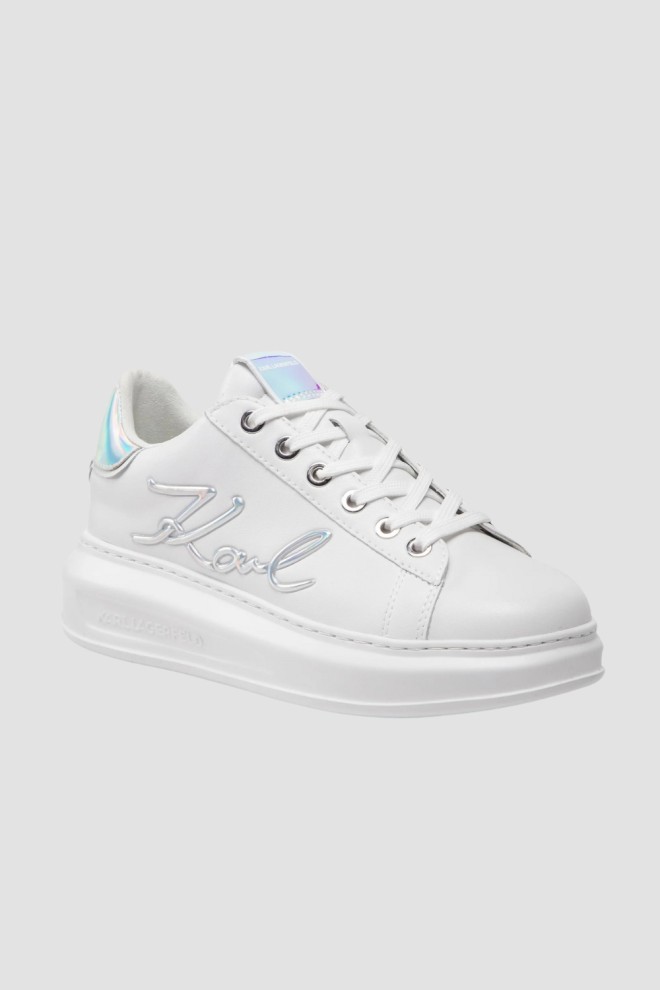 KARL LAGERFELD White women's sneakers KAPRI Signia Lace Lthr