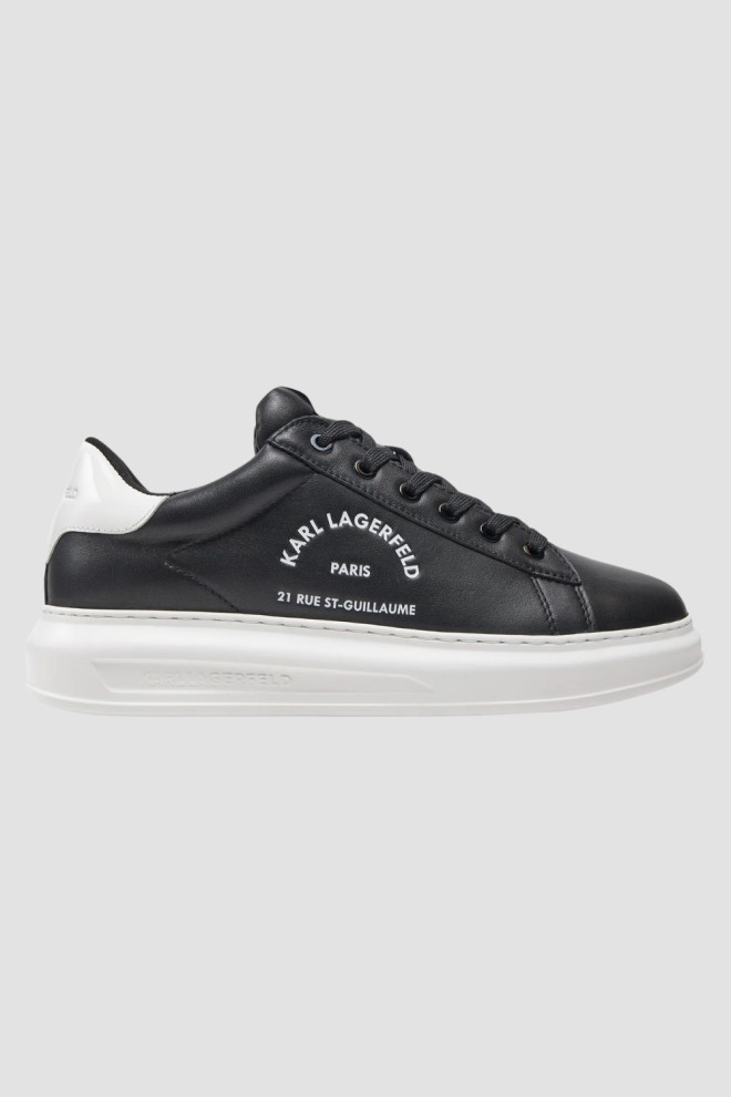 KARL LAGERFELD Black men's KAPRI MENS Maison Karl Lace sneakers