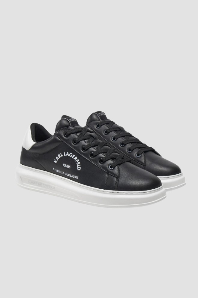 KARL LAGERFELD Black men's KAPRI MENS Maison Karl Lace sneakers