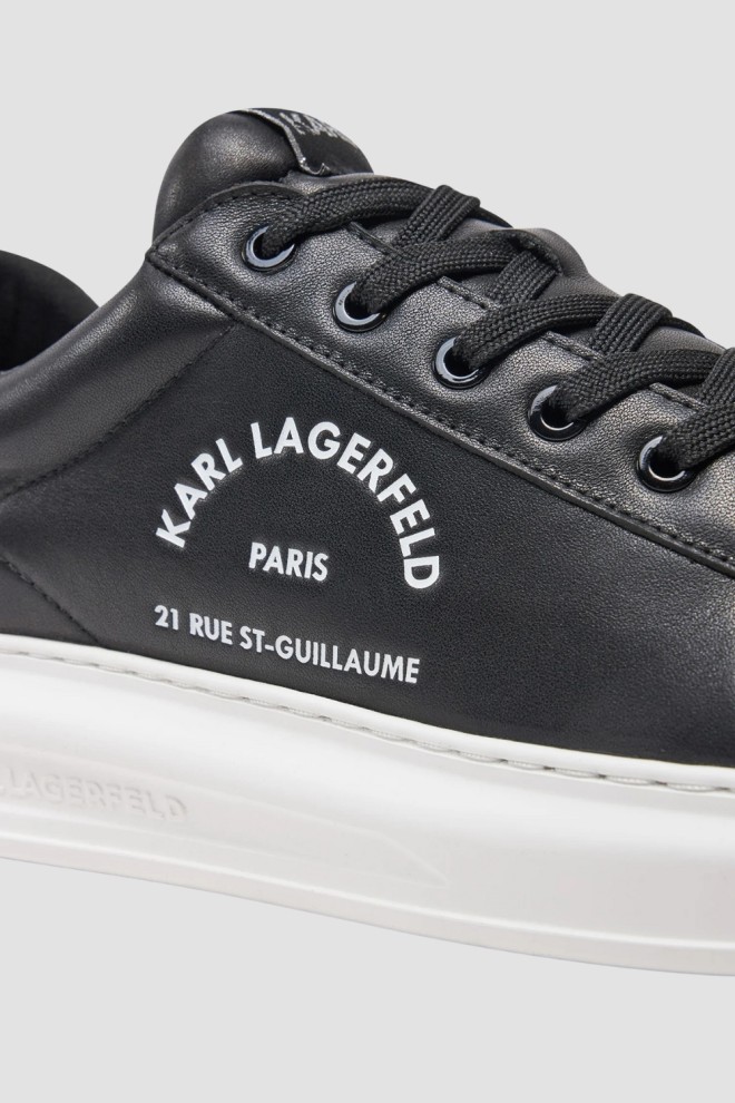 KARL LAGERFELD Black men's KAPRI MENS Maison Karl Lace sneakers