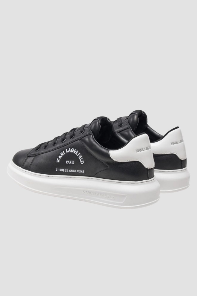 KARL LAGERFELD Black men's KAPRI MENS Maison Karl Lace sneakers