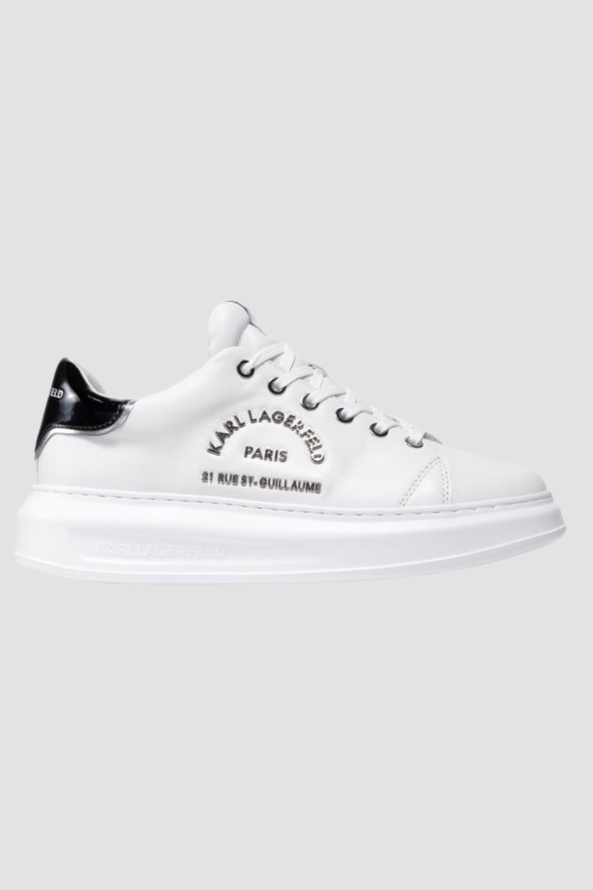 KARL LAGERFELD White men's KAPRI MENS Metal Maison Karl sneakers